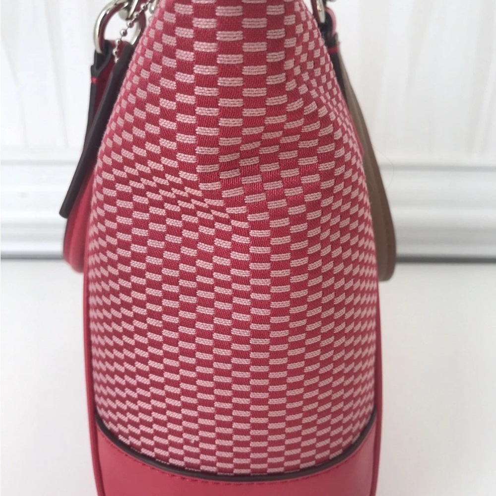 NWT COACH PURSE KELSEY SATCHEL JACQUARD COACH F57244 PINK - Picture 4 of 4